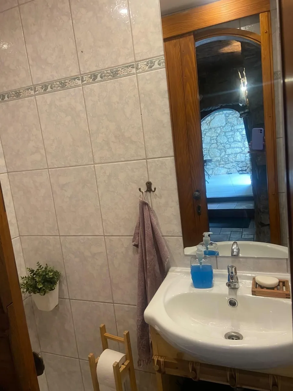 The washbasin in the ground-floor WC